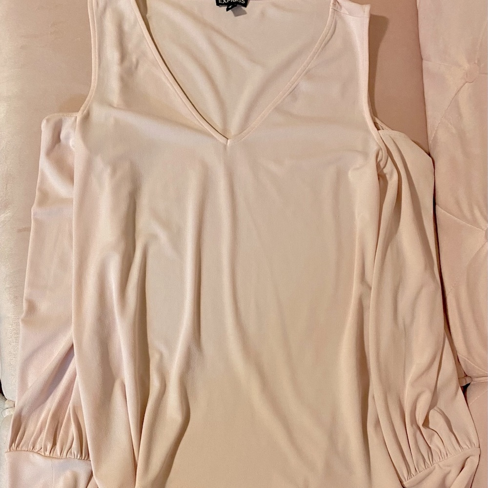 Express Blush Cold-Shoulder Blouse